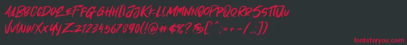 Oh Now Font – Red Fonts on Black Background