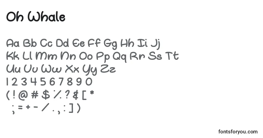 Шрифт Oh Whale   (135949) – алфавит, цифры, специальные символы