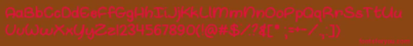 Oh Whale   Font – Red Fonts on Brown Background