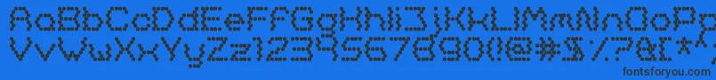 フォントOh, Beehive – 黒い文字の青い背景