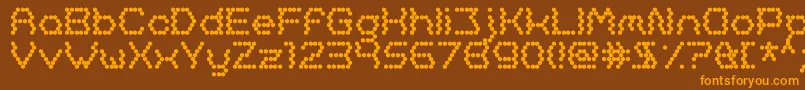 Oh, Beehive Font – Orange Fonts on Brown Background