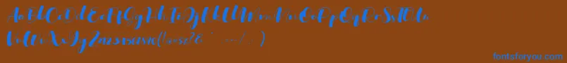 Czcionka Ohio – niebieskie czcionki na brązowym tle