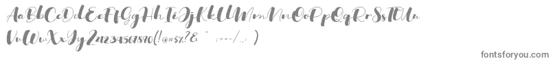 フォントOhio – 白い背景に灰色の文字