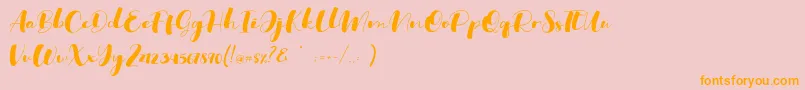 Ohio Font – Orange Fonts on Pink Background