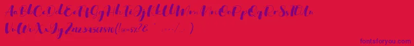 Ohio Font – Purple Fonts on Red Background