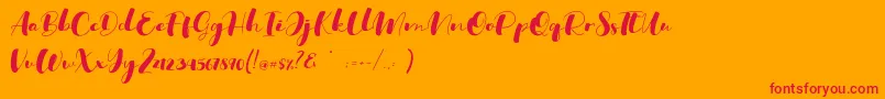Ohio Font – Red Fonts on Orange Background