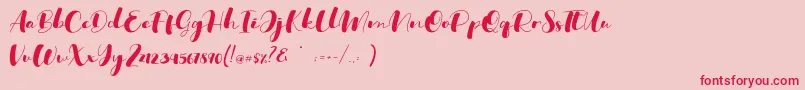 Fonte Ohio – fontes vermelhas em um fundo rosa