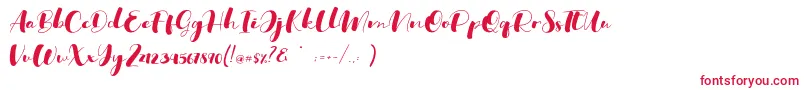 Ohio Font – Red Fonts on White Background