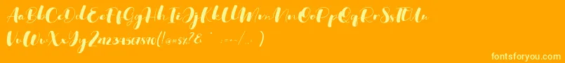 Ohio Font – Yellow Fonts on Orange Background