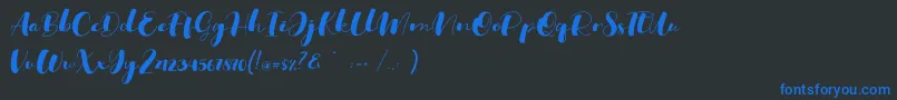 Ohio-fontti – siniset fontit mustalla taustalla