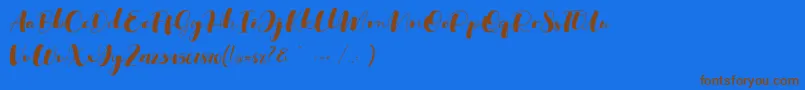 Ohio Font – Brown Fonts on Blue Background
