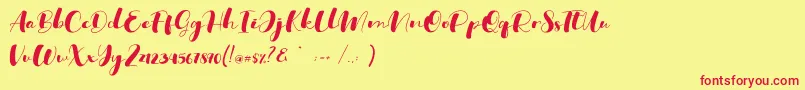 Ohio Font – Red Fonts on Yellow Background