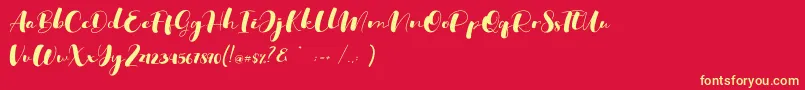 Ohio Font – Yellow Fonts on Red Background