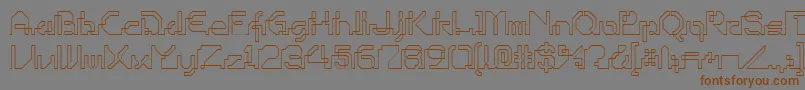 OHIOP   -fontti – ruskeat fontit harmaalla taustalla