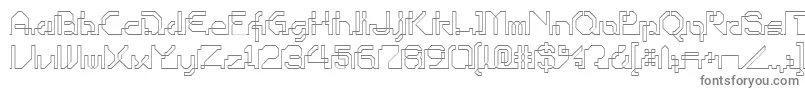 OHIOP   -Schriftart – Graue Schriften auf weißem Hintergrund