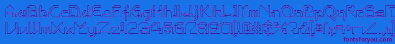 OHIOP    Font – Purple Fonts on Blue Background