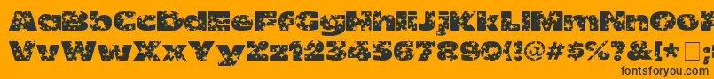 OhMyGodStars Font – Black Fonts on Orange Background