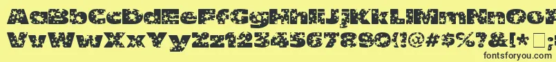 OhMyGodStars Font – Black Fonts on Yellow Background