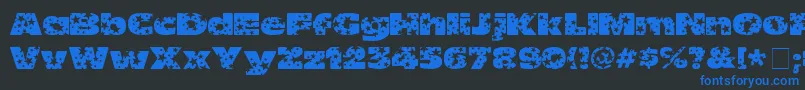 OhMyGodStars Font – Blue Fonts on Black Background