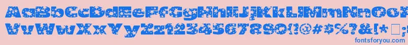 OhMyGodStars Font – Blue Fonts on Pink Background