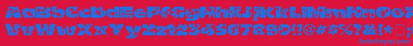 OhMyGodStars Font – Blue Fonts on Red Background