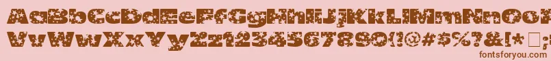 OhMyGodStars Font – Brown Fonts on Pink Background