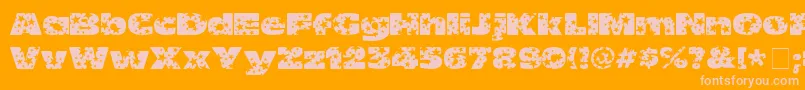 OhMyGodStars Font – Pink Fonts on Orange Background