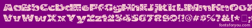 OhMyGodStars Font – Pink Fonts on Purple Background