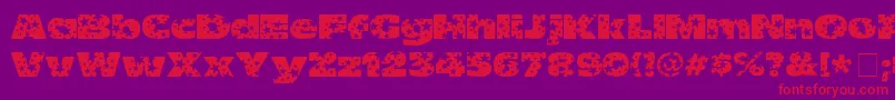 OhMyGodStars Font – Red Fonts on Purple Background