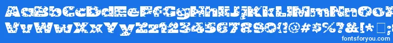 OhMyGodStars Font – White Fonts on Blue Background