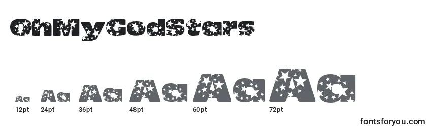 Размеры шрифта OhMyGodStars (135954)