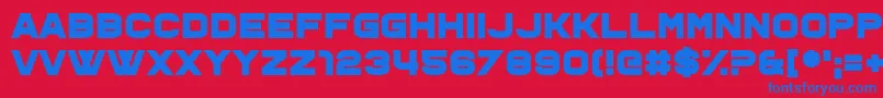 Ohno-fontti – siniset fontit punaisella taustalla