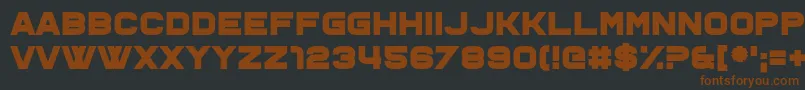 Ohno-fontti – ruskeat fontit mustalla taustalla