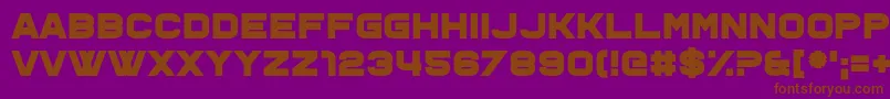 Ohno-fontti – ruskeat fontit violetilla taustalla