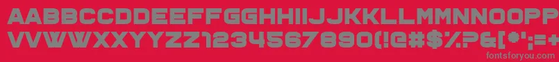 フォントOhno – 赤い背景に灰色の文字