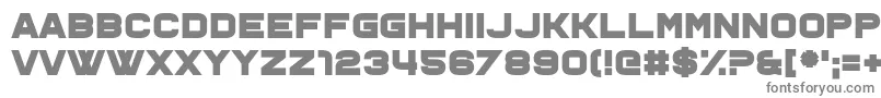 Ohno-fontti – harmaat kirjasimet valkoisella taustalla