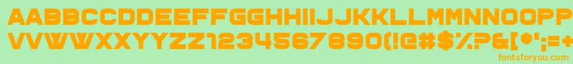 Ohno Font – Orange Fonts on Green Background