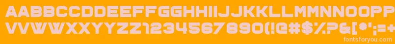 Ohno-fontti – vaaleanpunaiset fontit oranssilla taustalla