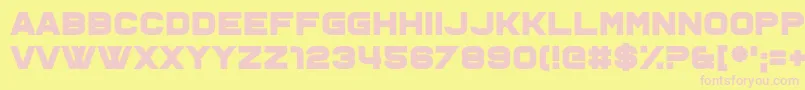 Ohno-fontti – vaaleanpunaiset fontit keltaisella taustalla