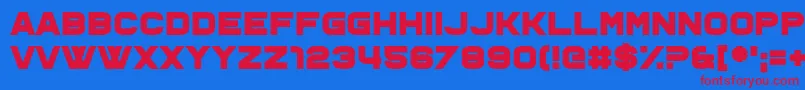フォントOhno – 赤い文字の青い背景