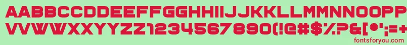 Ohno Font – Red Fonts on Green Background