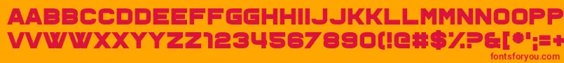 Ohno Font – Red Fonts on Orange Background
