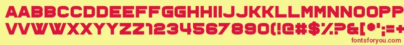 Ohno Font – Red Fonts on Yellow Background