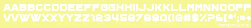 Ohno Font – White Fonts on Yellow Background