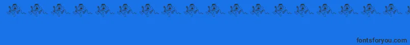 Czcionka Ohno – czarne czcionki na niebieskim tle
