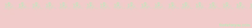 Czcionka Ohno – zielone czcionki na różowym tle