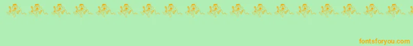Ohno-fontti – oranssit fontit vihreällä taustalla