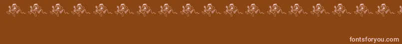 Czcionka Ohno – różowe czcionki na brązowym tle
