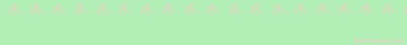 Ohno-Schriftart – Rosa Schriften auf grünem Hintergrund
