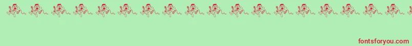 Czcionka Ohno – czerwone czcionki na zielonym tle